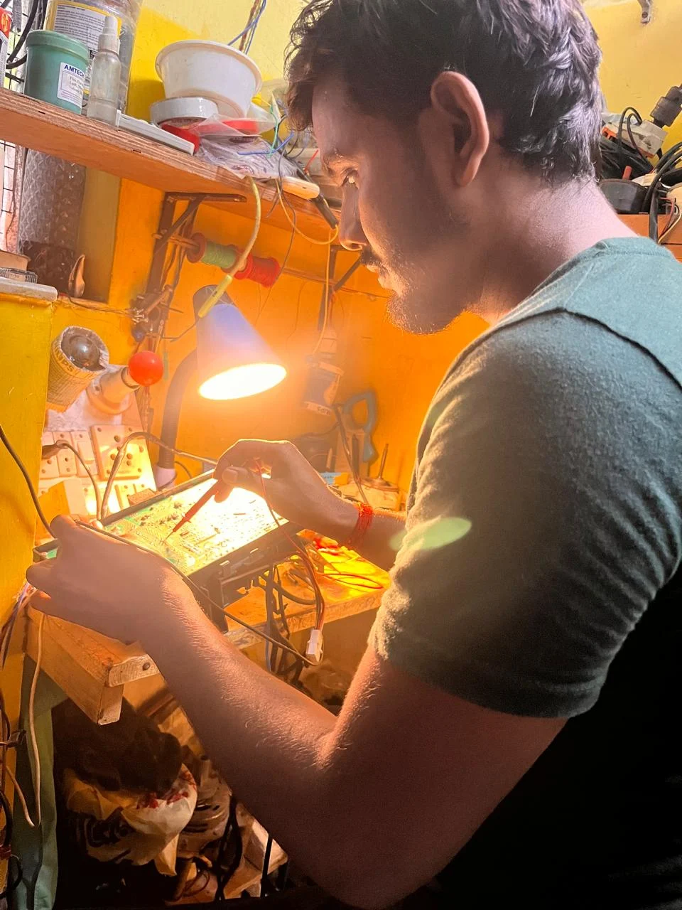 PCB repair in workshop